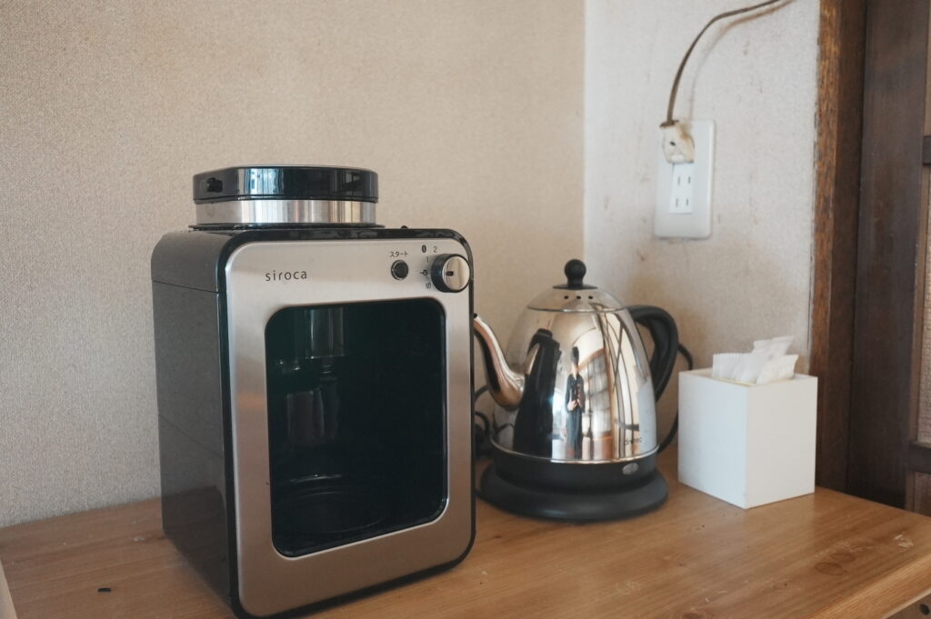 Shared kitchen with coffee maker