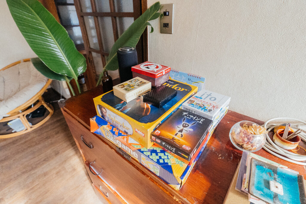Board games shelf