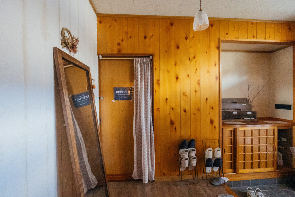 Wooden hallway